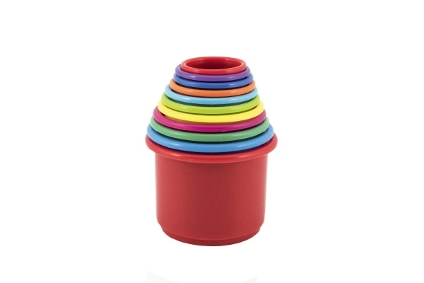 Kubus piramida zložljiva okrogla plastika 11kos v škatli 11x20x11cm 12m+