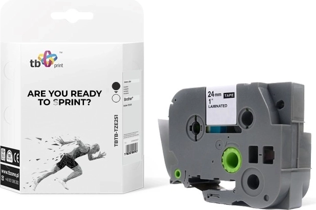 trak za označevalnike Brother črna na beli 24 mm x 8 m