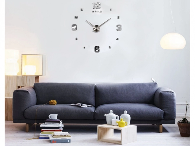 Stenske ure 3D nalepka XXL 130 cm tihe