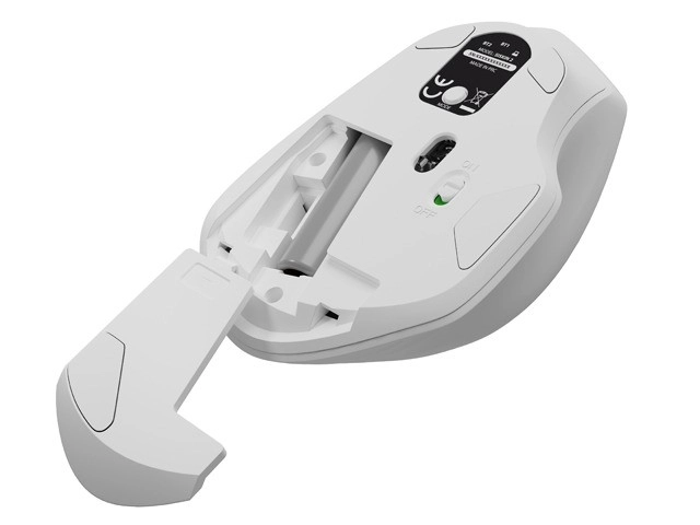 Brezžična miška Siskin 2 1600 DPI Bluetooth 5.0 + 2,4GHz – Bela