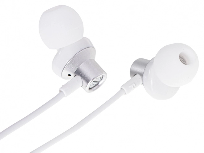 Bela žična slušalke s 3,5 mm jackom