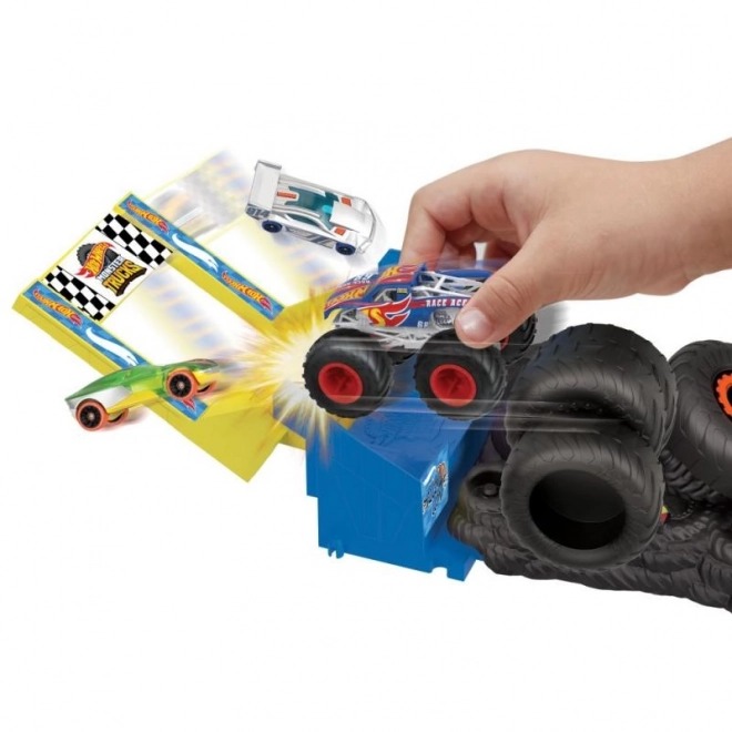 Hot Wheels Monster tovornjak aréna - dirkalni izziv igralni set HNB87 – HW Tiger Shark