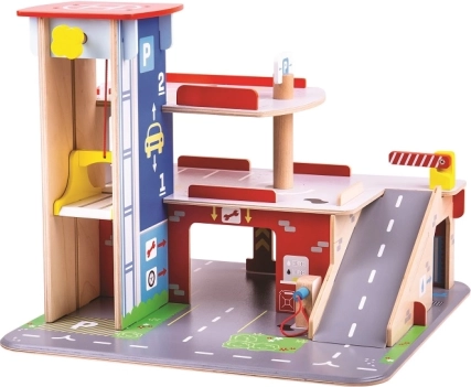Bigjigs Toys Garaža s parkiriščem