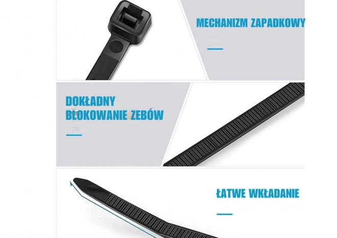 Kabelske vezičke Kabelski zaponki zadrge Triettes 300x3,6 MM
