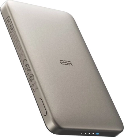 magnetna powerbanka esr qi2 magslim 5000 mah peščena