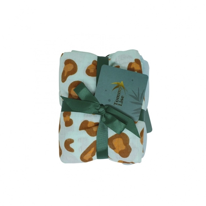Tommy Lise Muslinasta plenica 2 kosa Blue Leopard Set 70x70 cm