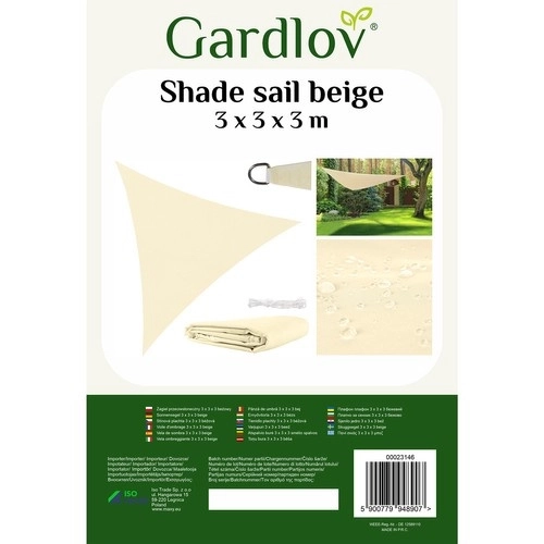 Gardlov 3x3x3 bež solarna ponjava 23146