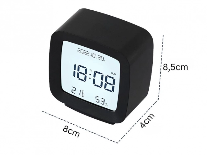 Digitalna budilka z LCD zaslonom in merjenjem temperature ter vlažnosti