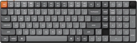Brezžična nizkoprofilna tipkovnica Keychron K17 Max RGB Brown Switch