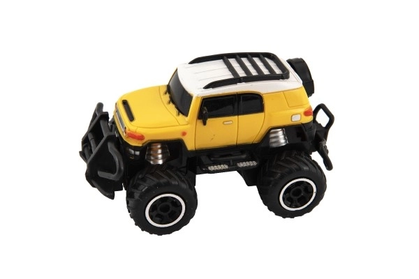 Auto RC mini SUV plast 14cm 27MHz na dalj. uprav. na bat. z luči. 2 barvi v škat. 16x12x10