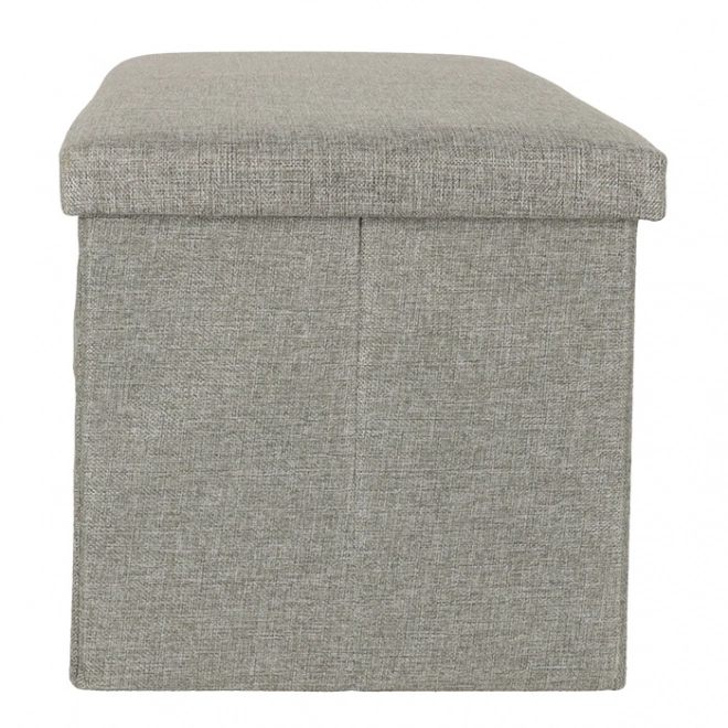 Siva zložljiva kocka s prostorom za shranjevanje 76x38x38 cm