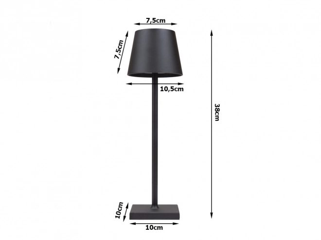 Namizna nočna svetilka na dotik, 3 stopnje, visoka, brezžična, usb