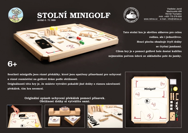 Namizni leseni minigolf