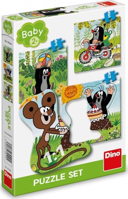 Krtek na travniku 3-5 otroške puzzle