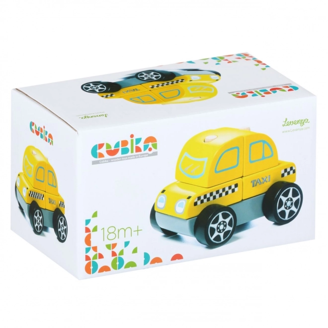 CUBIKA 13159 Taksij voz - lesena sestavljanka 5 delov