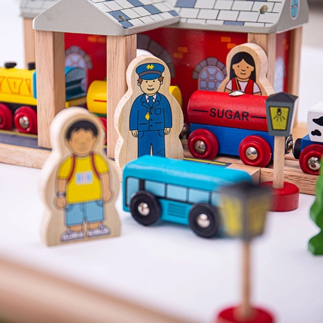 Bigjigs Rail Lesena železniška steza gorska pot 112 delov
