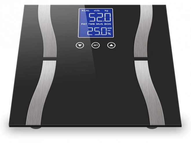 Analitična 180kg steklena kopalniška tehtnica z LCD zaslonom