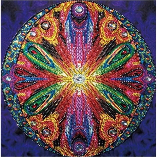 Diamantno slikanje 7D mandalasti krog 30 × 30 cm