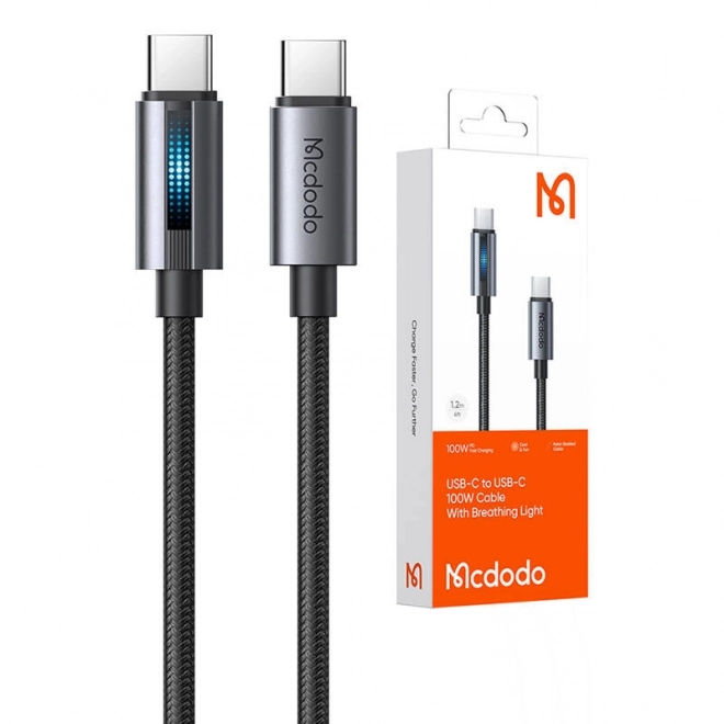 Mcdodo kabel USB-C na USB-C 100W 1,2m črna