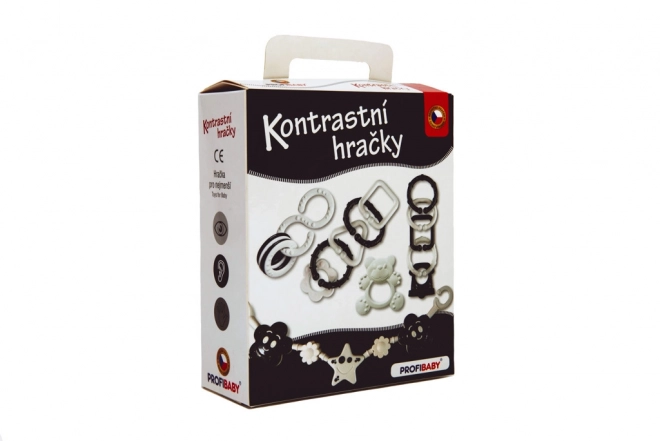 Kontrastne ropotuljice in grizala za otroke