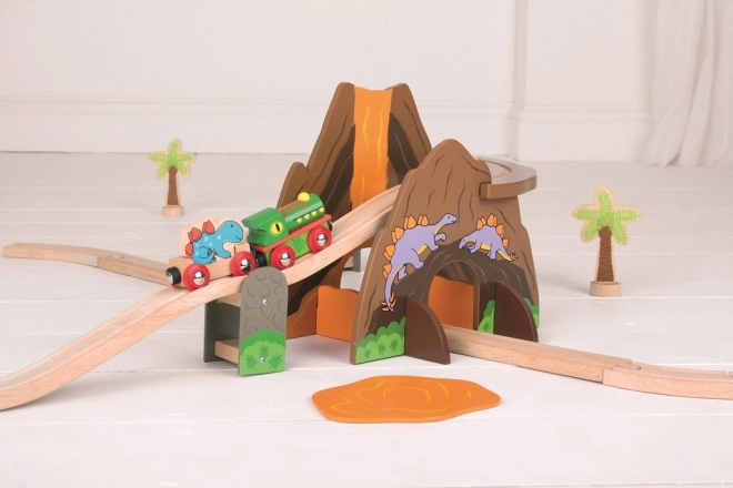 Bigjigs Rail Lesena železniška proga dinosavri