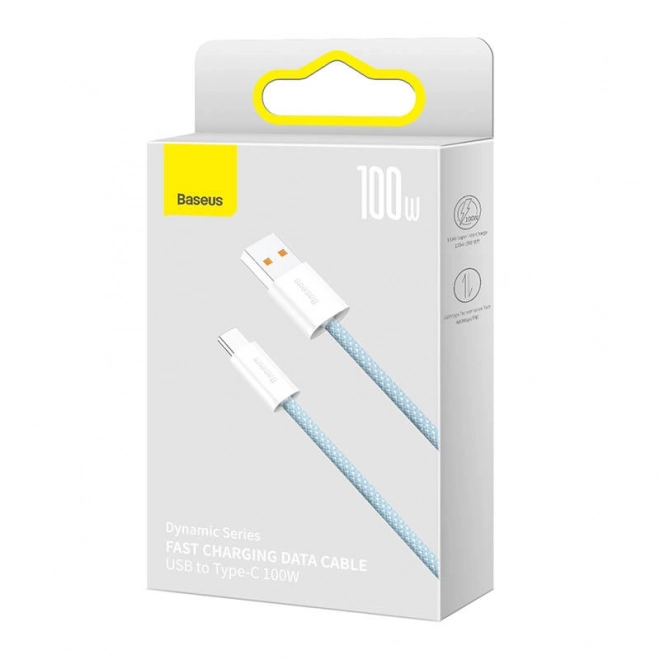 USB na USB-C kabel Baseus Dynamic, 100 W, 1 m, modra