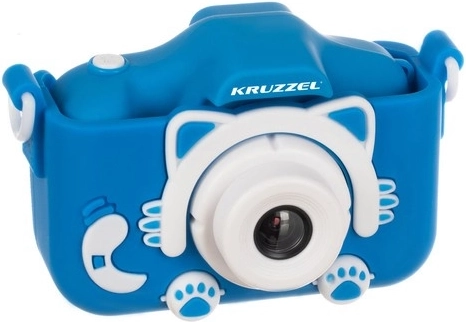 Otroški digitalni fotoaparat KRUZZEL s Full HD, selfie funkcijo in igrami – Modra