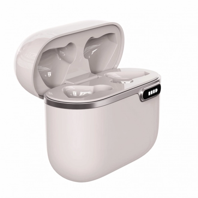 Bluetooth slušalke s HQ mikrofonom TWS bele