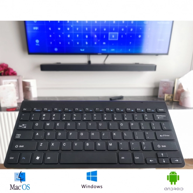 Brezžična tipkovnica za Smart TV črna