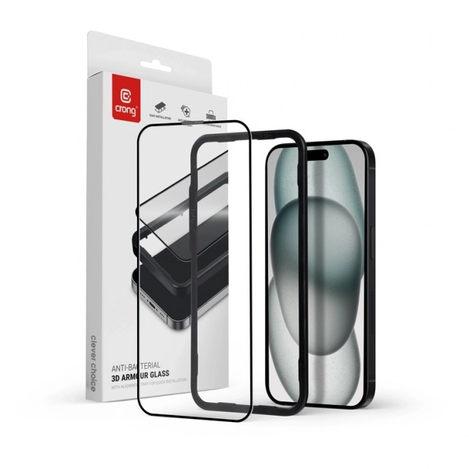 Zaščitno steklo 9H za celoten zaslon iPhone 16 Plus / iPhone 15 Plus