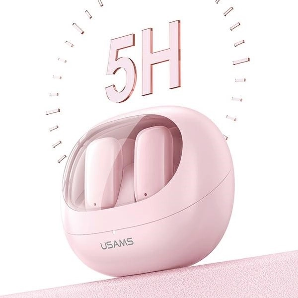 Brezžične slušalke Bluetooth 5.3 TWS rožnate