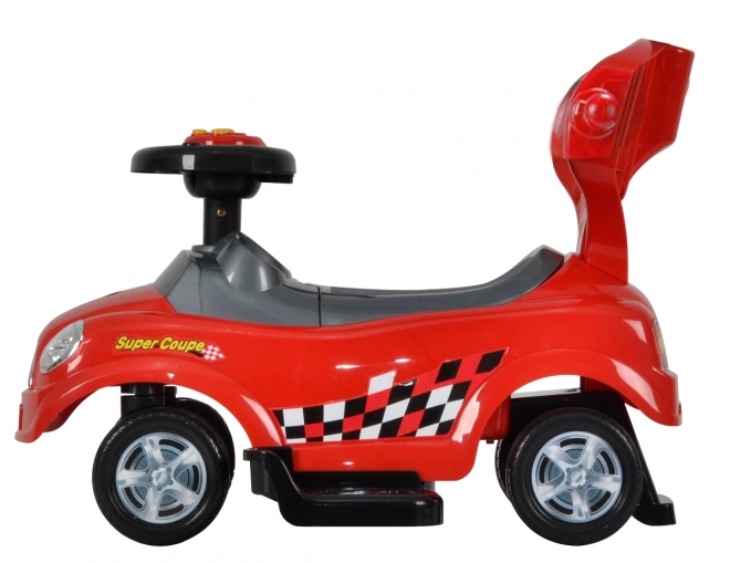 ECOTOYS Vozilo z zvoki in vodilno palico Rdeči Avto