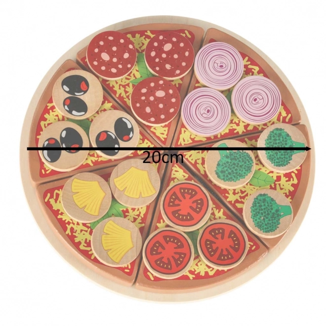 Lesena igralna garnitura Pizza s pripomočki