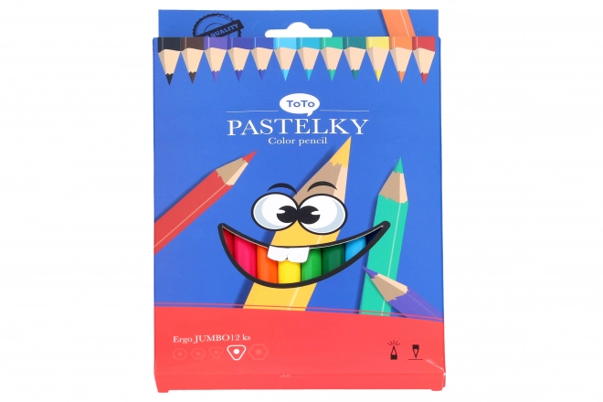 Pastelne barvice Jumbo ERGO 12 kos
