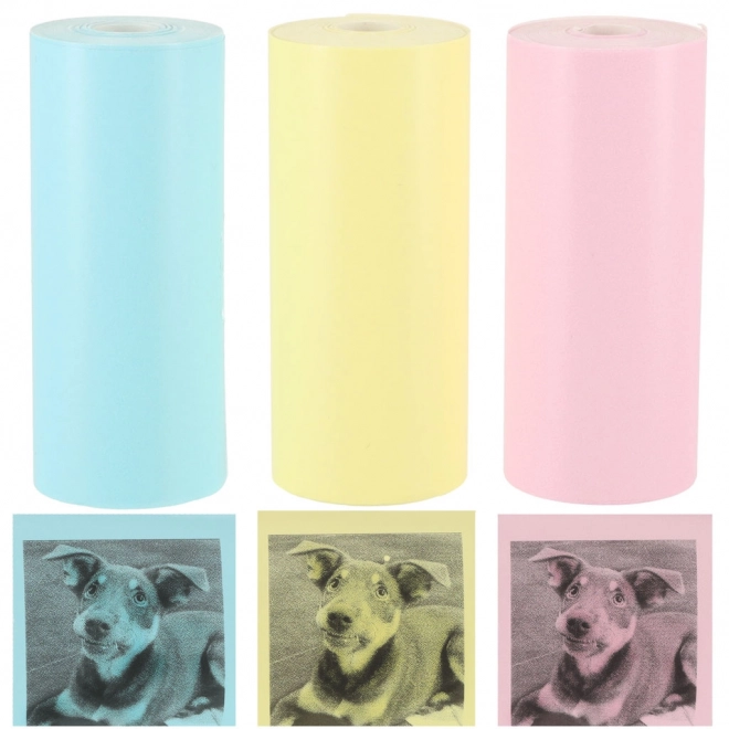Rola termopapirja za mini tiskalnik 5,7 cm x 3 m 3 kos barvne