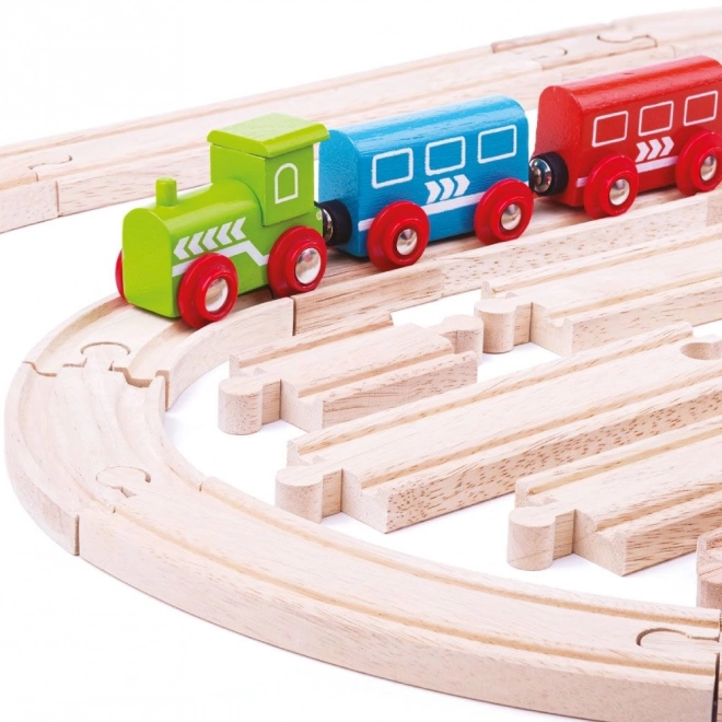 Bigjigs Rail Lesene tirnice set 24 kosov