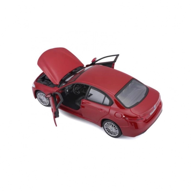 Bburago 1:24 Alfa Romeo Giulia (2016) Metalik rdeča 18-21080
