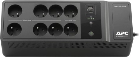 zasilni sistem APC Back-UPS 850VA z USB-C in USB-A, 230 V, 8 vtičnic