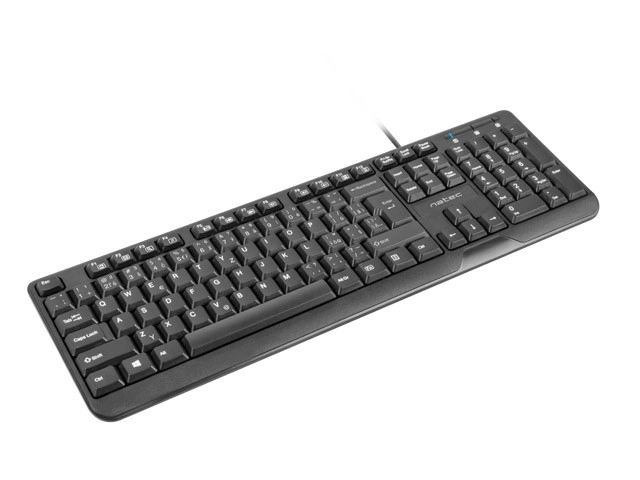 Tipkovnica Natec Trout Slim USB CZ/SK 1.8m črna