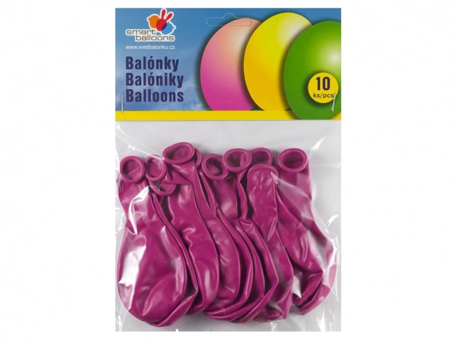 Komplet napihljivih balonov 10 kosov fuksija 26 cm