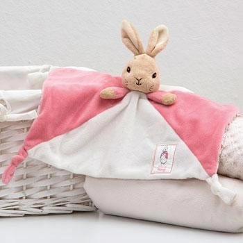 Mavrični Plišasti tolažnik zajček Flopsy roza