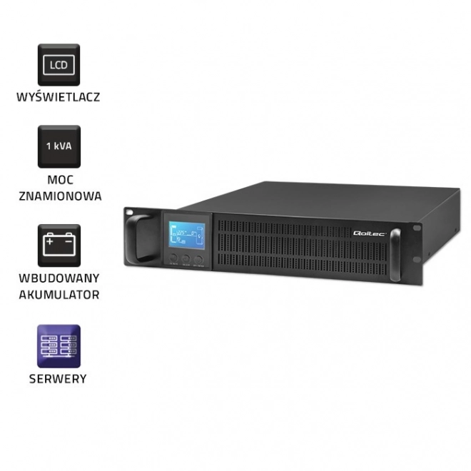Naprava za neprekinjeno napajanje UPS RACK 1kVA 800W z LCD zaslonom