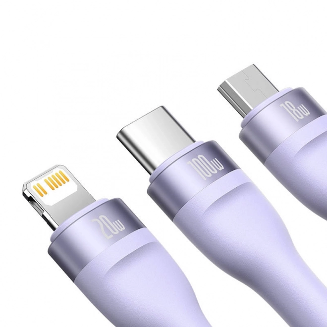Kabel Baseus Flash Series 2v1 USB-C + mikro USB + Lightning 100 W
