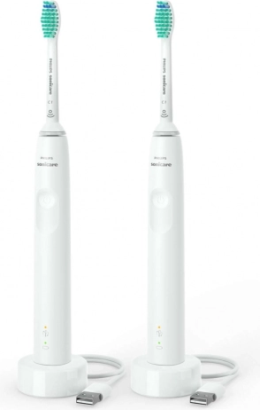 Komplet dveh soničnih zobnih ščetk PHILIPS Sonicare, bela