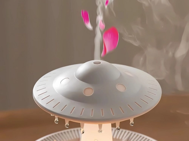 Vlažilec zraka in difuzor vonjav UFO z LED svetilko in daljinskim upravljalnikom
