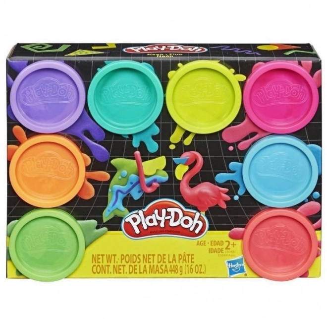 Play-doh Set 8 kosi lončki neonskih barv
