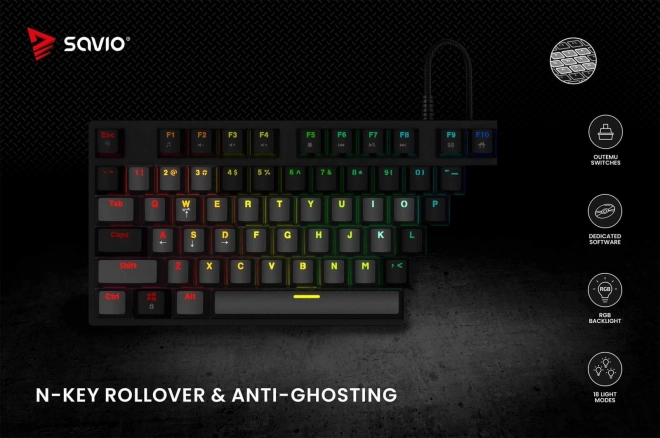 Mehanska tipkovnica Savio Tempest X2 RGB Outemu Brown