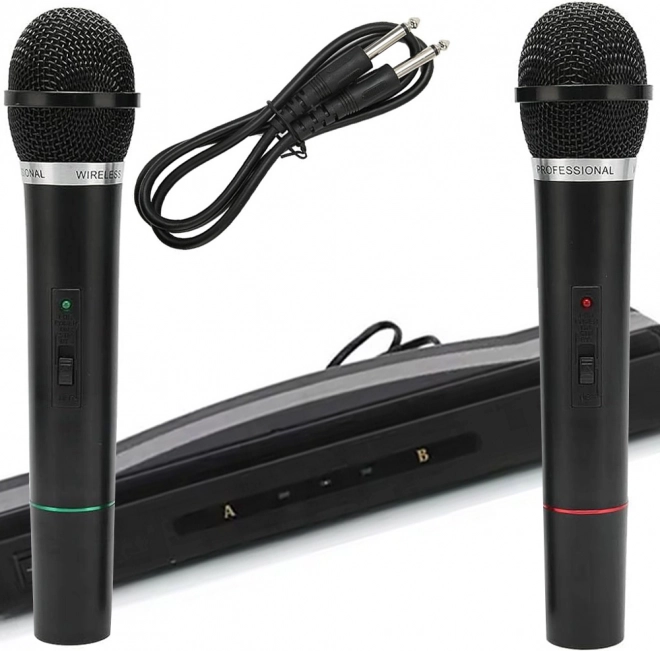 Karaoke set z 2 brezžičnima mikrofonoma in sprejemno postajo