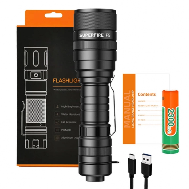 Svetilka Superfire F5 1100lm USB
