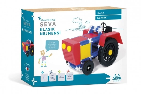 Set za izgradnjo SEVA KLASIK Najmanjši plast 115 kosov v škatli 31,5x16,5x7,5cm